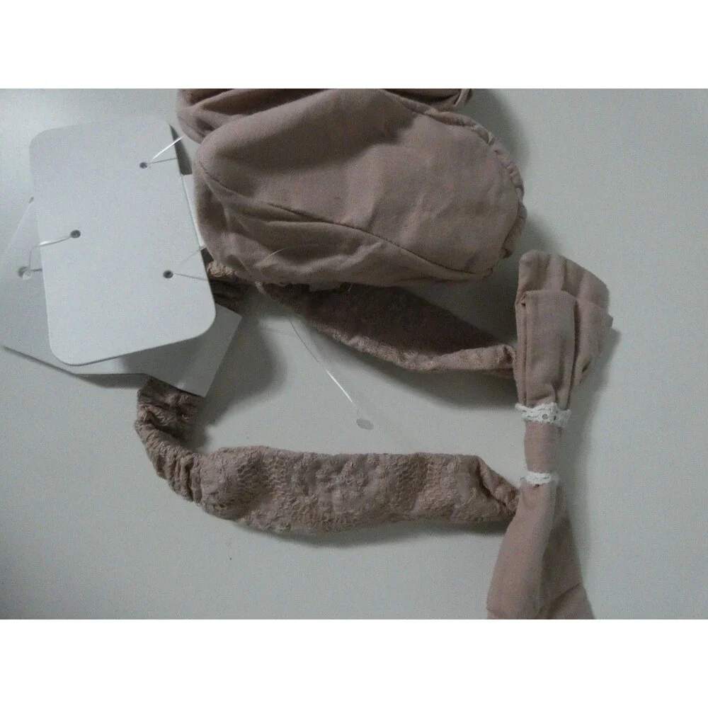 Tahari Baby New 9 Months Pink Bow Headband & Ballet Slipper Sock Ballet Flat Set